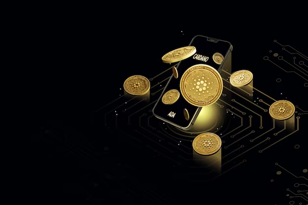 Gold coins lying by the phone
