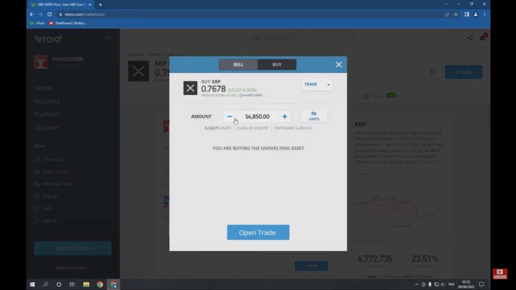 Process of buying xrp on etoro